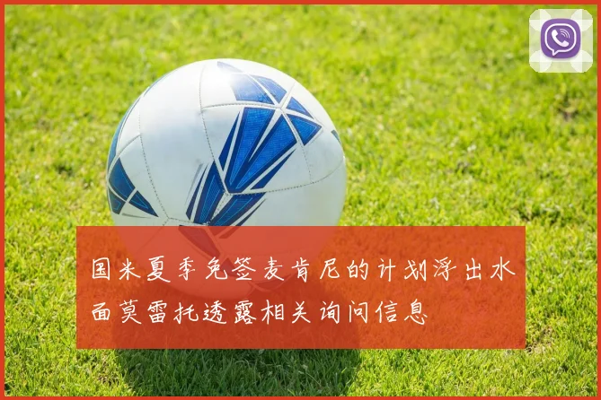 国米夏季免签麦肯尼的计划浮出水面莫雷托透露相关询问信息